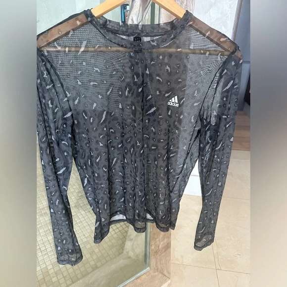 adidas Tops - Worn Once Super Cool Adidas Animal Print Top